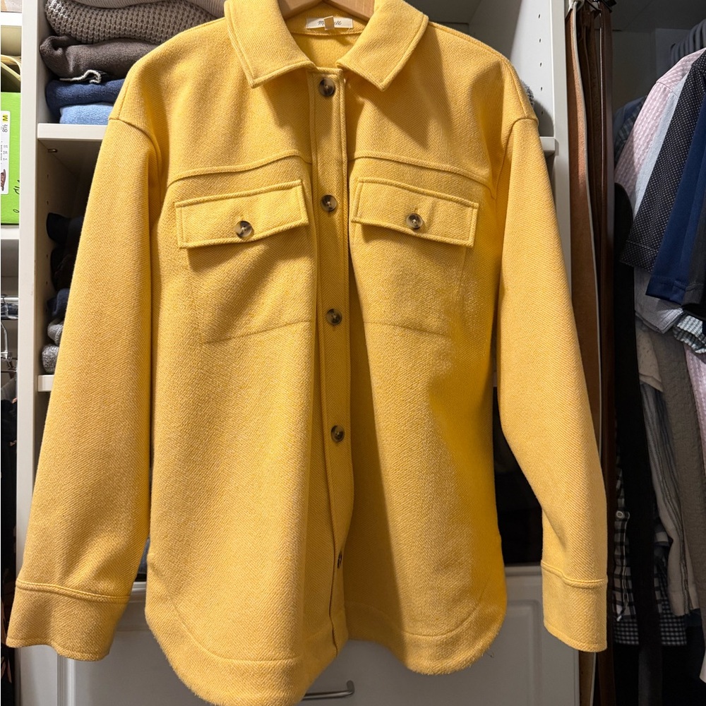 Madewell shirt jacket Like New Size medium yellow gold color
